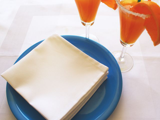 Finger food is served on small cocktail napkins